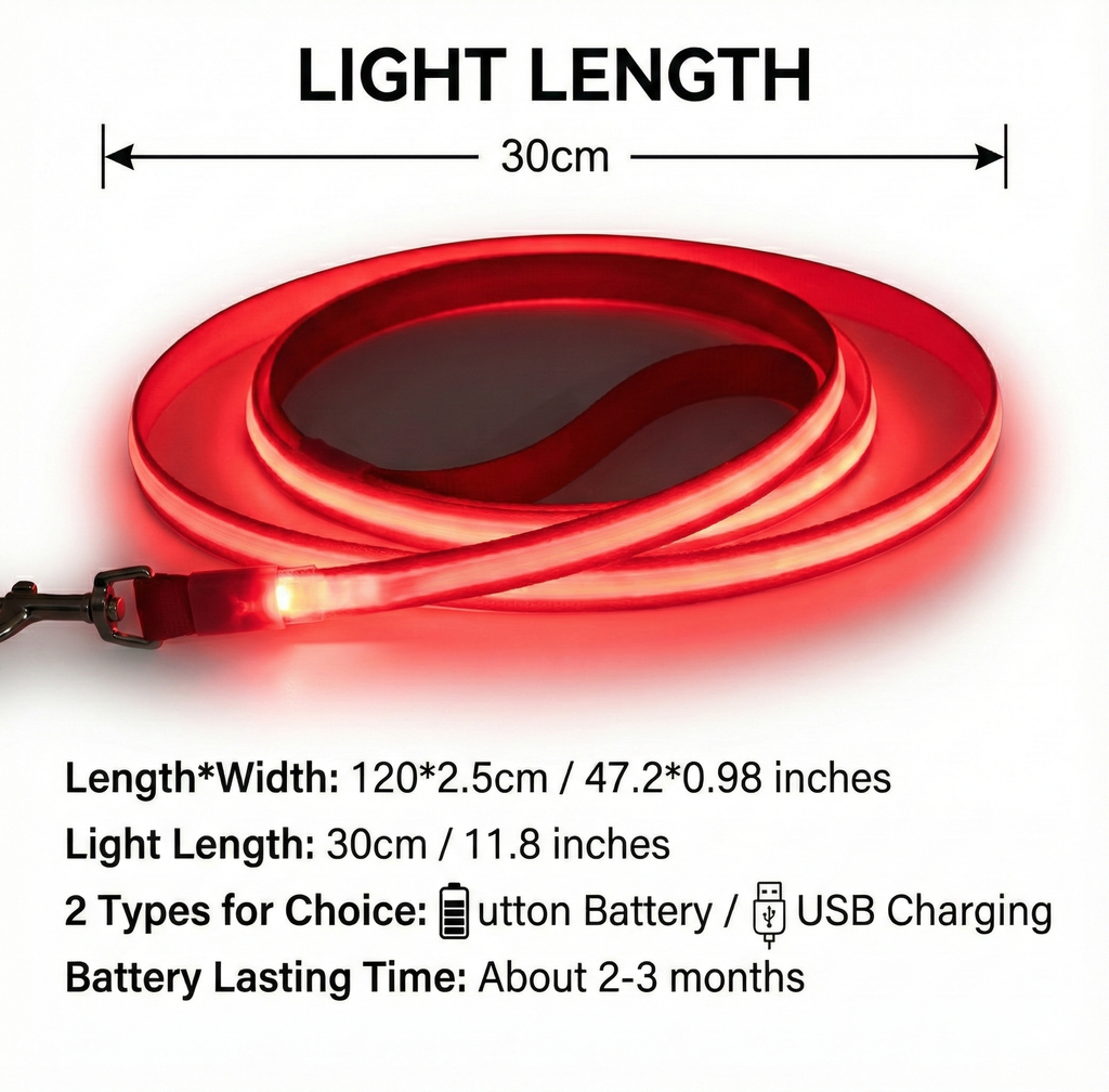 LED Light Up Dog Leash